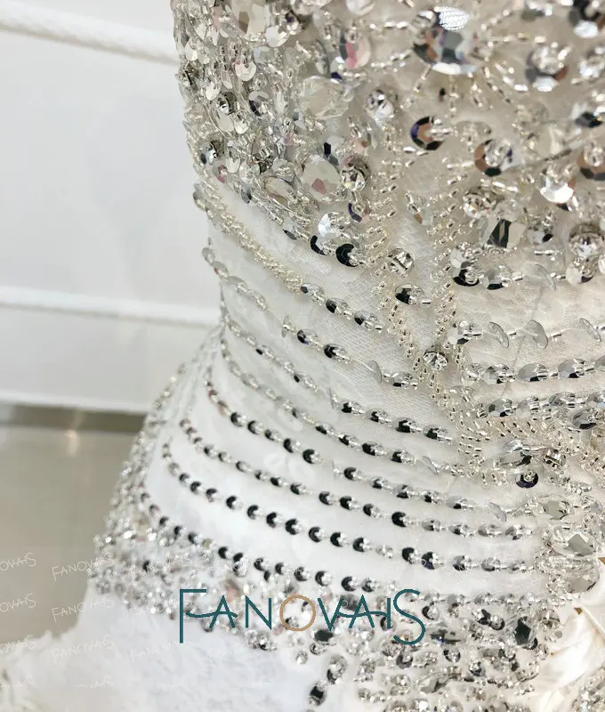 &quotБисер Русалка Свадебные Платья Плюс Размер Vestido De Novia 2019 Роскошные Gelinlik Suknia Slubna