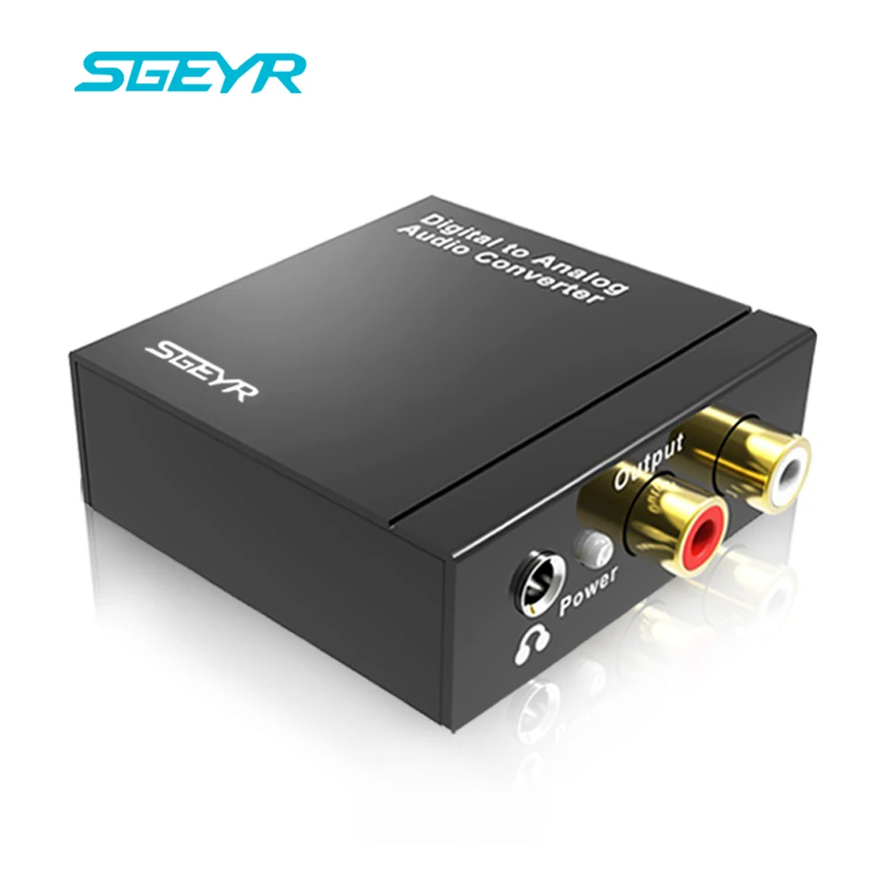 Аудиоконвертер SGEYR DAC цифро аналоговый оптический переходник Toslink Coax на 3 5 мм RCA R/L