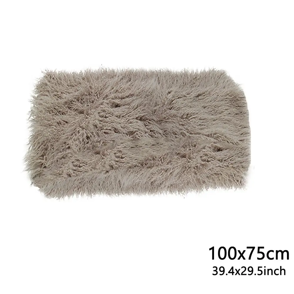 Grey sand 100-75 D& J/реквизит из искусственного меха для новорожденных; Корзина с наполнителем; реквизит для фотосессии; фон для фотосъемки; одеяло для младенцев - Цвет: Grey sand 100-75