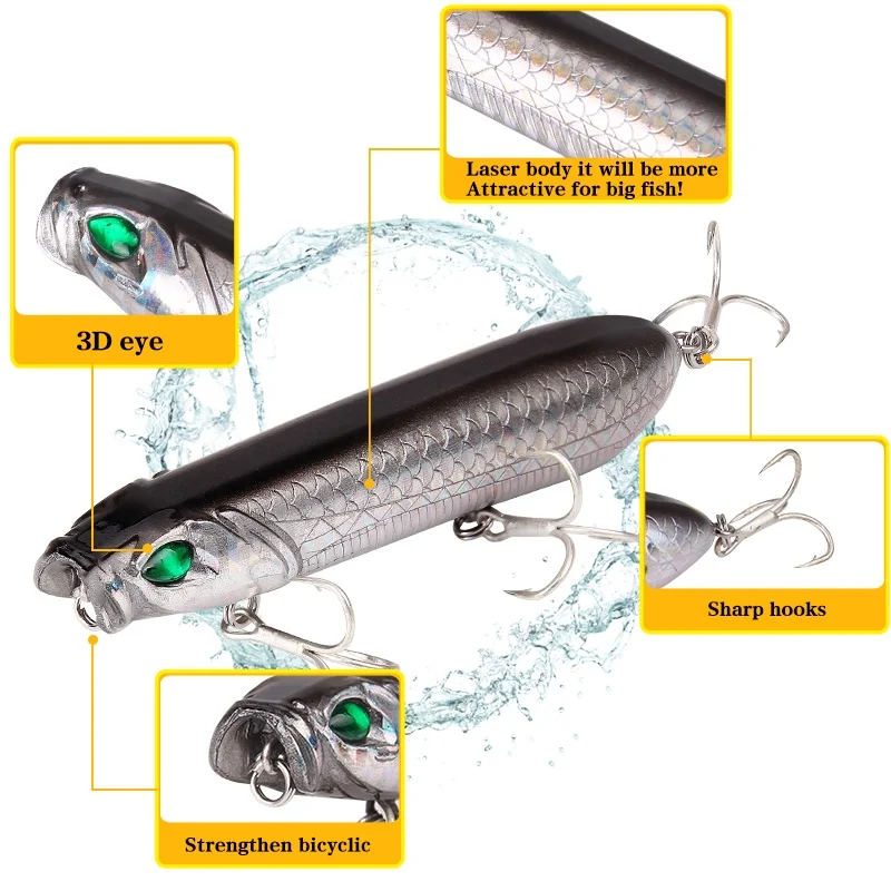 SEAPESCA Topwater приманка-карандаш жесткая рыболовная приманка 105 мм 18 г плавающая Isca