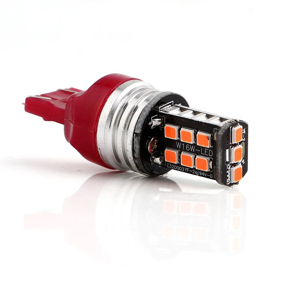 2X T20 светодиодный + декодер 7440 W21W 7443 W21/5W 2835 15 SMD Canbus тормозные огни 12V DC