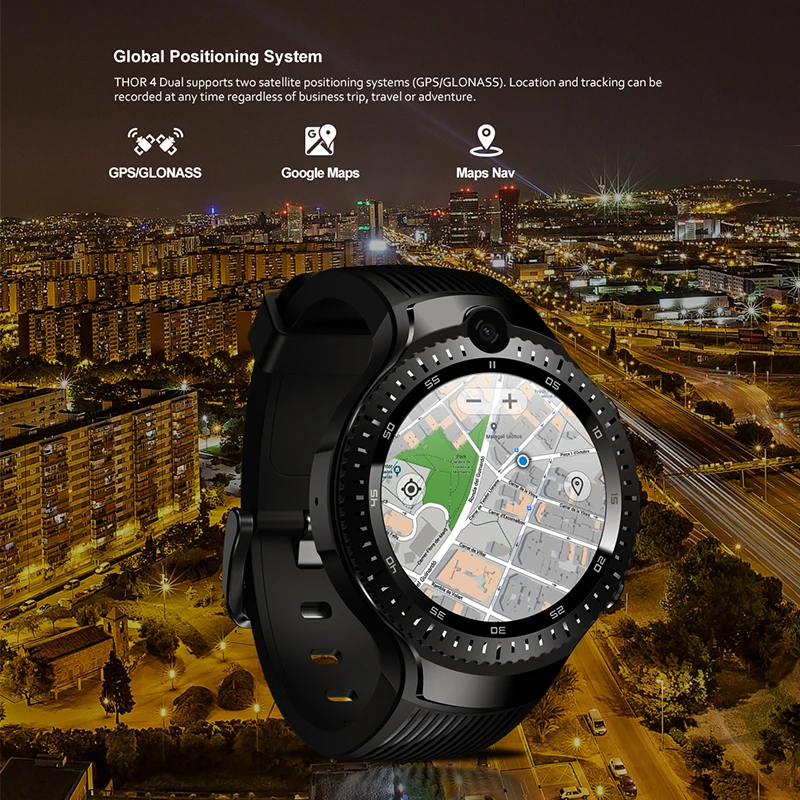 Модные часы Smart Watch zeblaze Thor 4 двойные Смарт-часы 4G Sim gps монитор сердечного ритма 5MP +