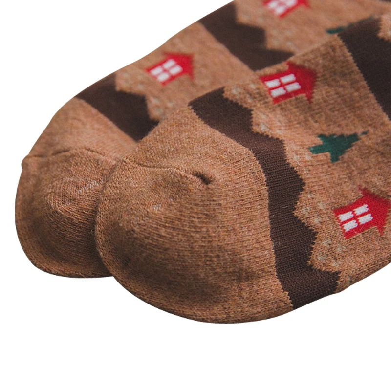 

10 Pairs Autumn Cartoon Tree House Pattern Short Socks Women Harajuku Cotton Socks Hipster Ankle Sock Winter Female Meia