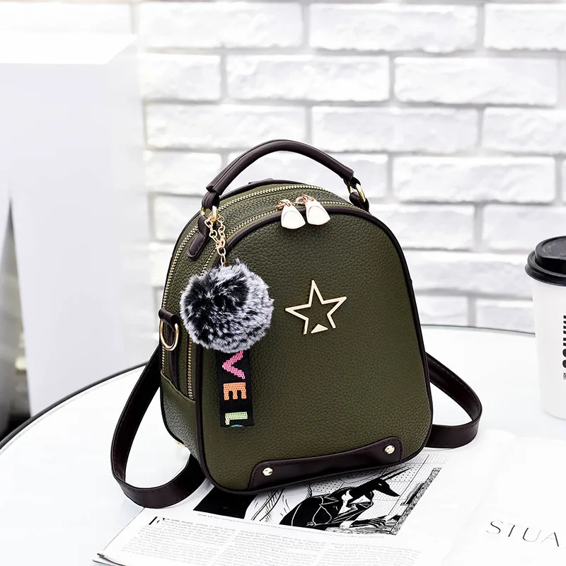2018 Fashion Women Top-Handle Bags PU Leather Backpacks Girls Student School for Lady Teenagers Travel Female | Багаж и сумки