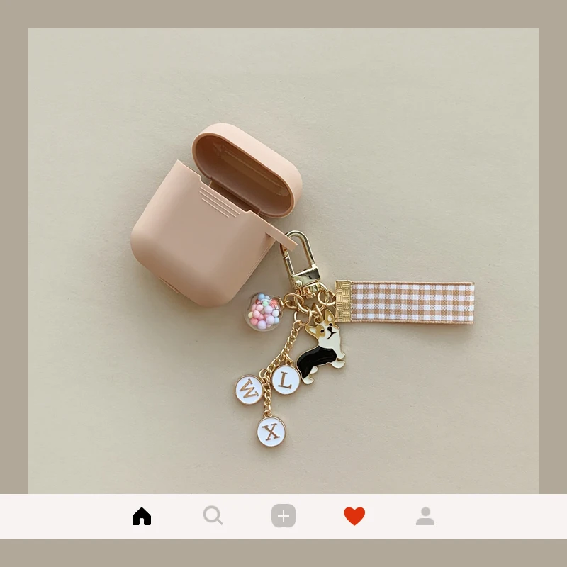 Силиконовый чехол для наушников с милой собачкой для Apple, аксессуары для airpods, bluetooth-гарнитура, защитный чехол, брелок для ключей