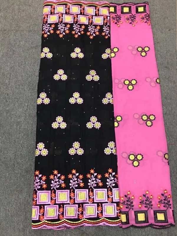 Уникальный Стиль черный розовый 100% хлопок кружево швейцарская вуаль с камнями