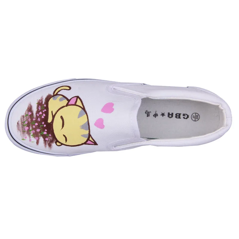 Женская обувь на толстой мягкой подошве белая повседневная ручной работы с