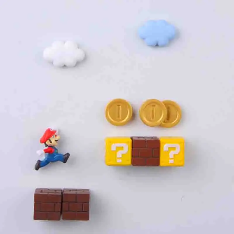 FC игра Принцесса Радуга облака 3D Funy стереоскопический Super Mario Bros магниты на холодильник стикер сообщений детская игрушка подарок на день рождения