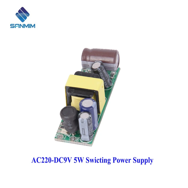 SANMIN AC220V DC9V 0.6A 600ma 5 Вт источник питания изолированный Переключатель Блок 220 9 в