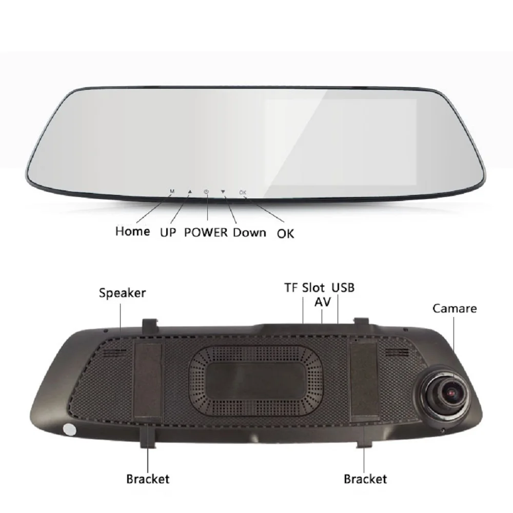 Автомобильная dvr камера Full HD 1080P рекордер авто видео регистратор Dash Cam зеркало