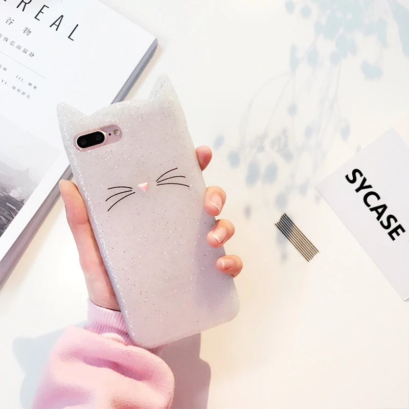 SYCASE для samsung Galaxy Note 8 мода животных оболочки крышка борода кошачьими ушками Мягкие