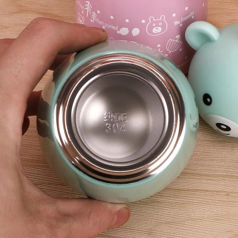 Новинка 2018 популярный мини-термос с милым медведем Вакуумная чашка из