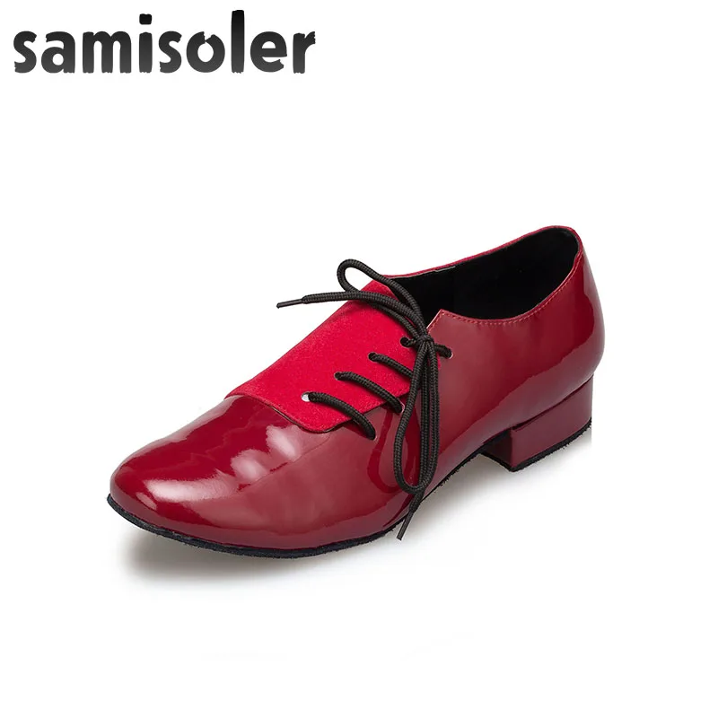 Мужские кожаные туфли Samisoler R для бальных танцев на плоской подошве современных