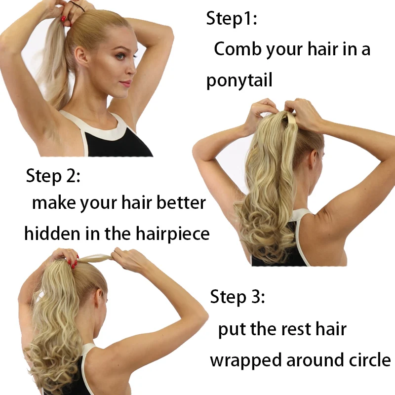 BENEHAIR Synthetic Ponytail Clip Extension Hair Fake Hair Straight Hairpiece Extension For Women Clip in Ponytail Hair Extension