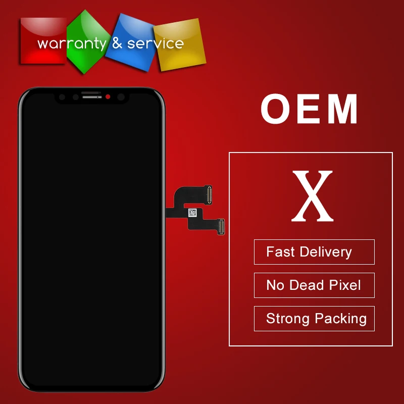 3 шт для iPhone X экран с 3D сенсорным экраном TFT tianma/AMOLED/OEM качество lcds дигитайзер