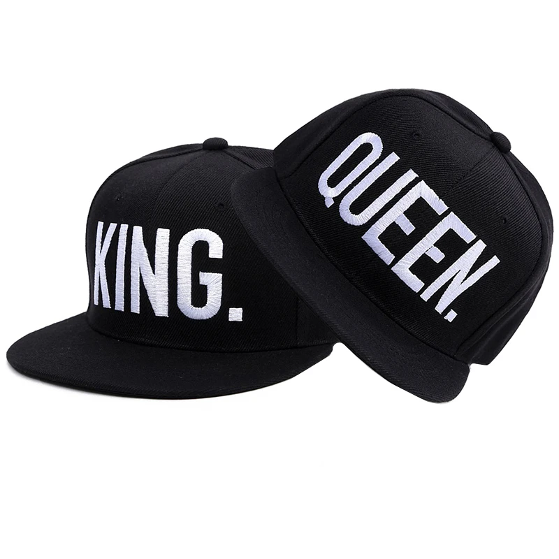 XFVSWUNHI 1 шт. Король Королева вышивка Snapback шапки любовник мужчины женщины бейсболка