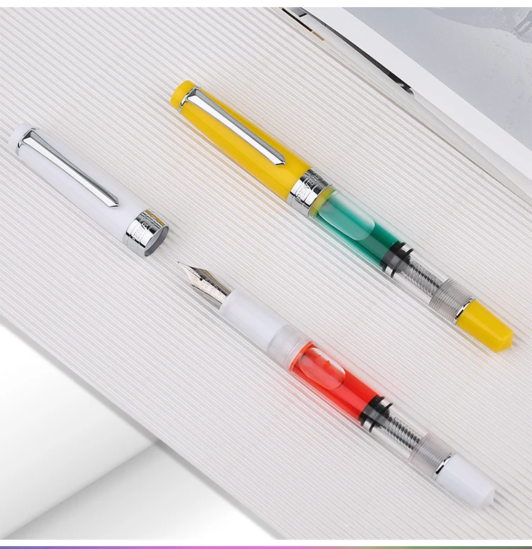 Перьевая ручка Penbbs Moonman Piston 309 дюйма большой емкости прозрачный акриловый тонкий