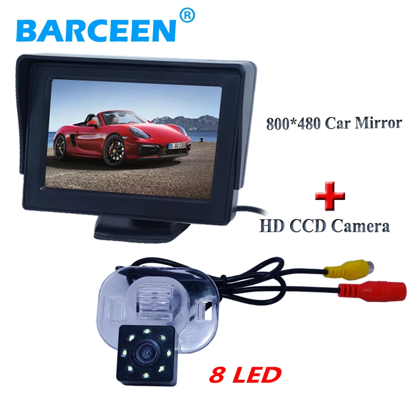 

Fit for KIA FORTE for Hyundai Verna Sloaris Sedan 4.3" color car display monitor with special 8 led lights car parking camera