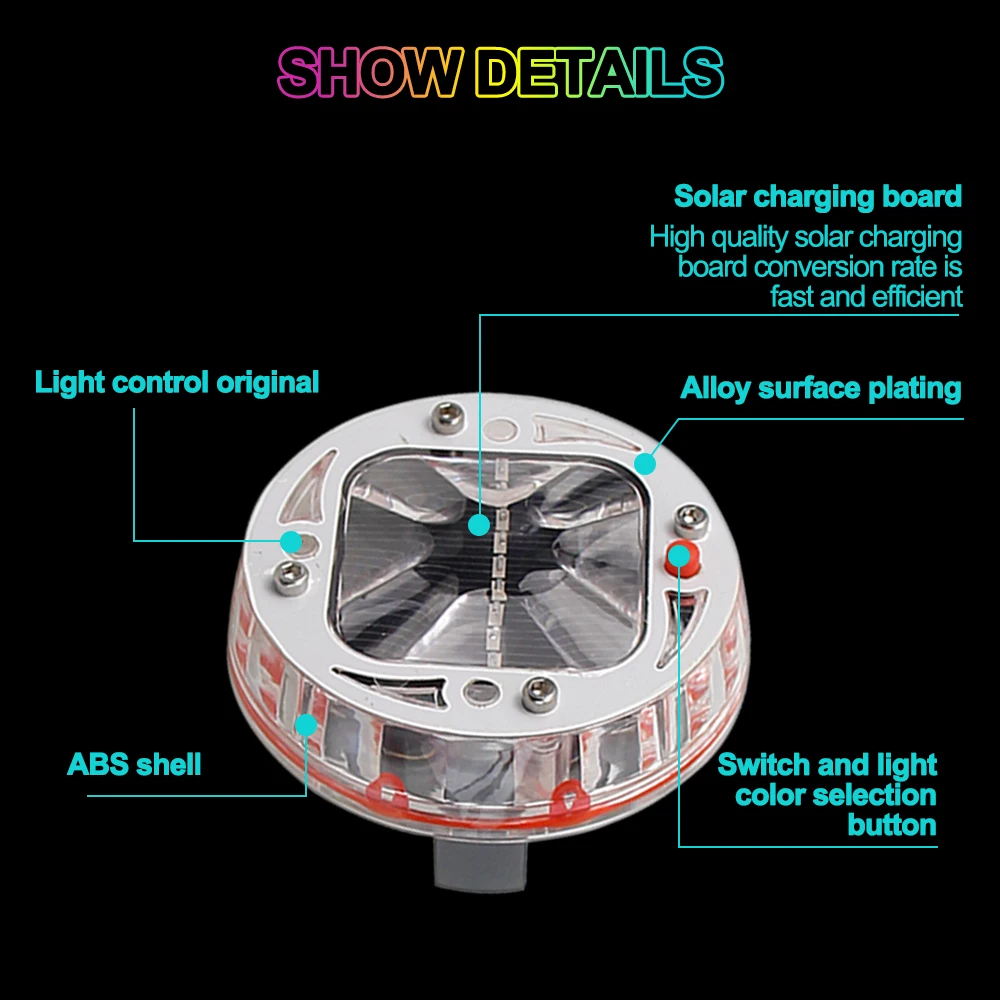 LEADTOPS Универсальная автомобильная лампа RGB Hulb, автомобильная лампа на солнечных батареях, яркий мигающий колесный светильник, лампа для автомобиля CJ