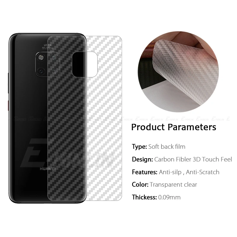 Задняя крышка из углеродного волокна для защиты экрана Huawei Mate 40 40E 30 30E RS 9 10 20 20X X Lite