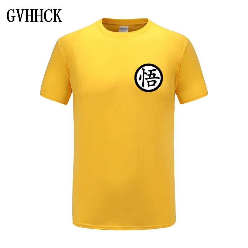 yellow Брендовая футболка с Драконий жемчуг, мужская летняя футболка с Драконий жемчуг Z super son goku, облегающая футболка для косплея, 3D футболки, vegeta, футболка Homme - Цвет: yellow