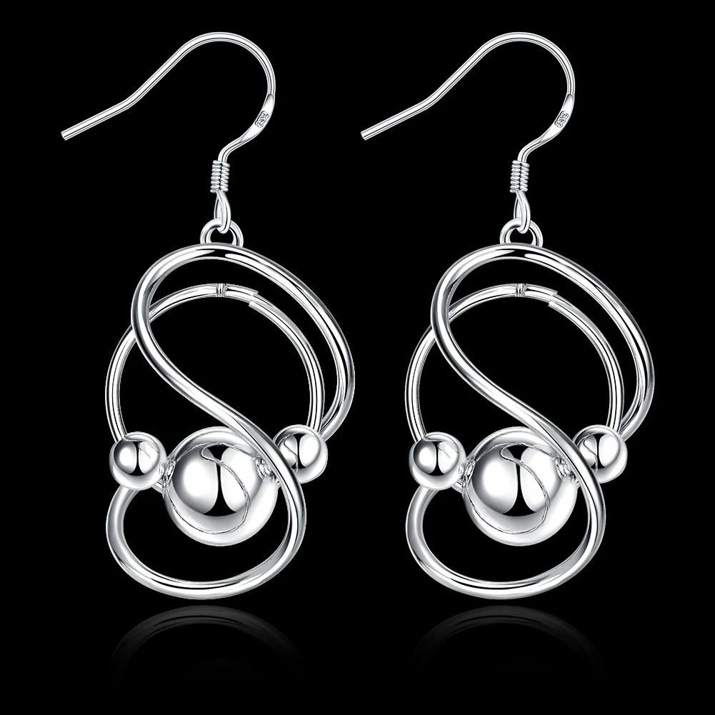Классические серьги Lucky Number 8 Infinity женские модные ювелирные изделия гладкие