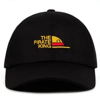 100 cotton the pirate king dad hat embroidery luffy hat baseball cap anime fan hats for women men ok man one punch man snapback