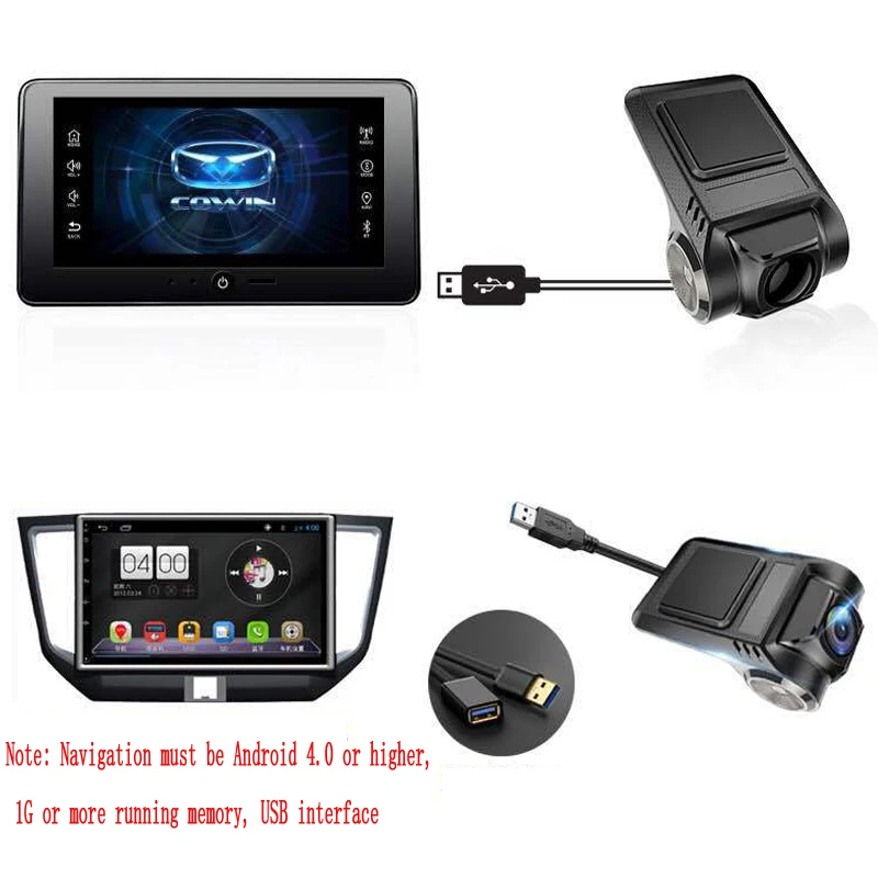 WHEXUNE оригинальный U2 Мини Автомобильный видеорегистратор камера Full HD 1080P ADAS Авто