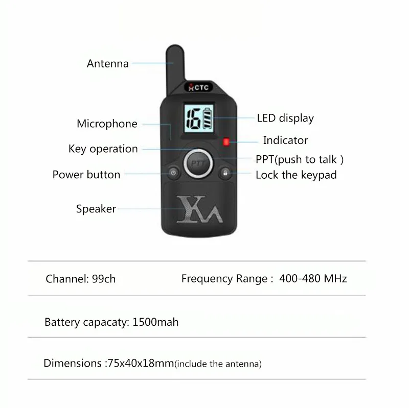 10 км 7,5 см длина woki toki портативная мини uhf радиостанция с передатчиком 99Ch город Туризм дети портативная рация 2 шт