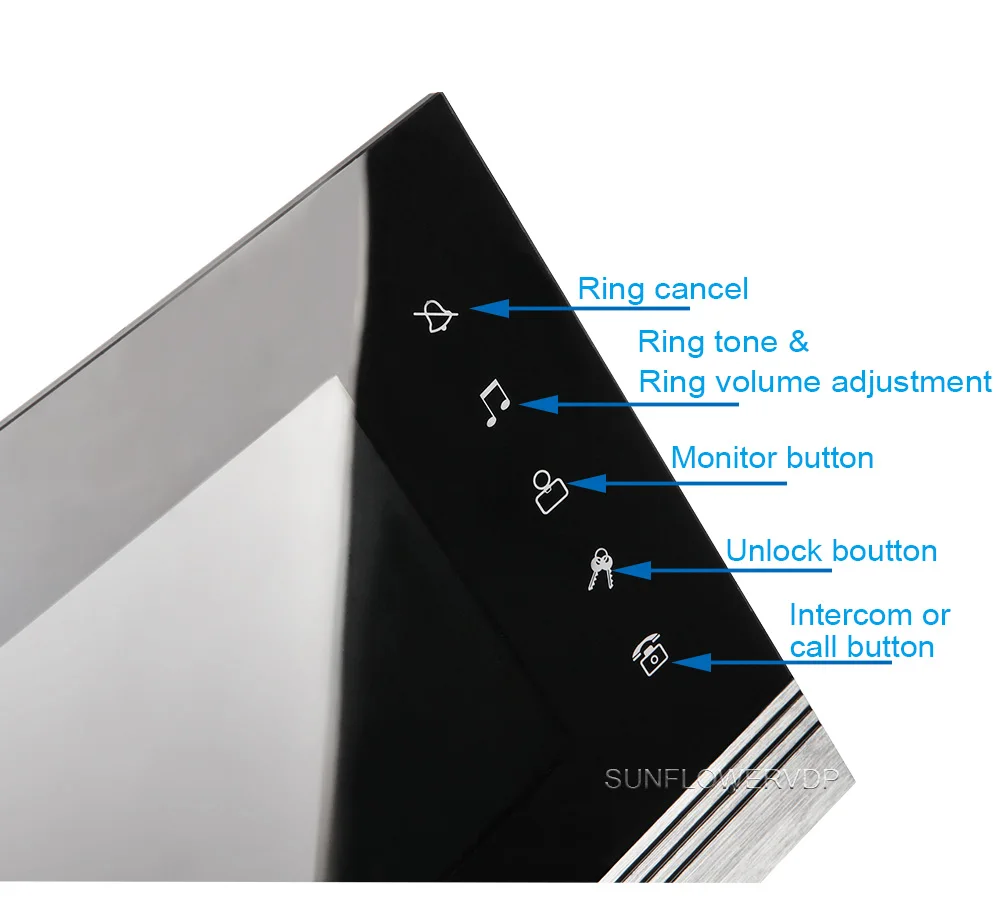 Video Intercom For Apartment 8/10/12 Multi Units Videophone 7