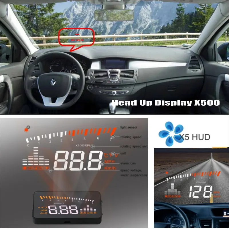 Автомобильный HUD Дисплей для Renault Laguna/Megane/Scenic II III автомобильный HUD Refkecting лобовое стекло экран безопасный проектор для вождения
