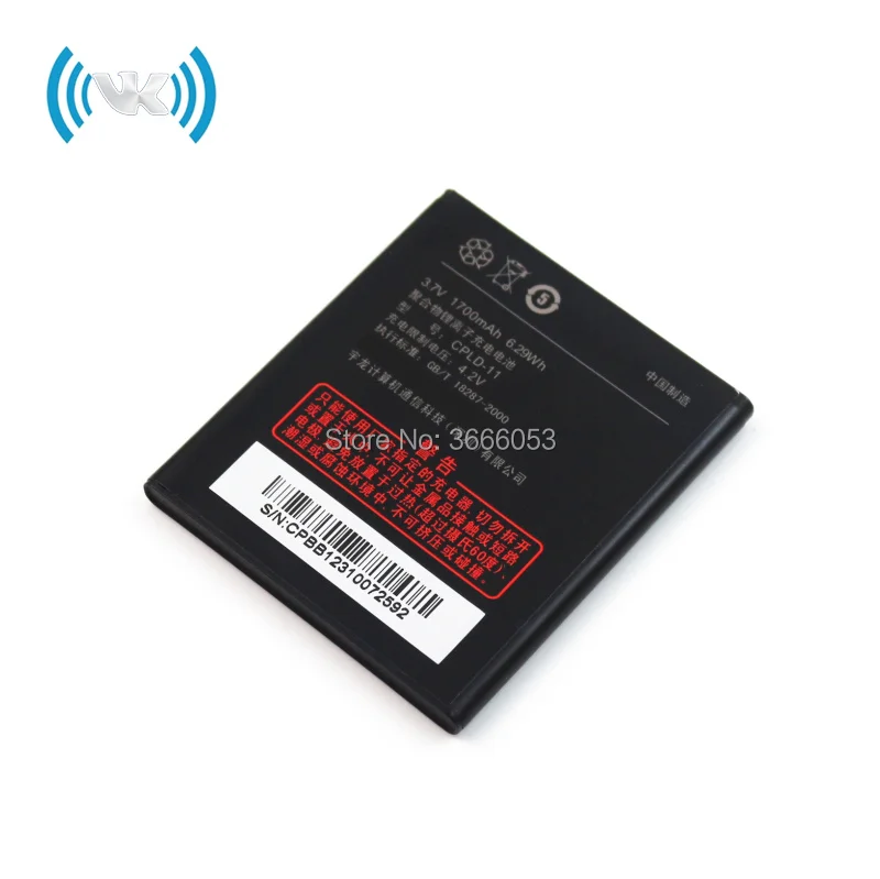 VK Новый 1700 mAh/6.29Wh 3 8 V CPLD 11 запасная батарея для Coolpad 5860S 5910 7268 мобильный телефон
