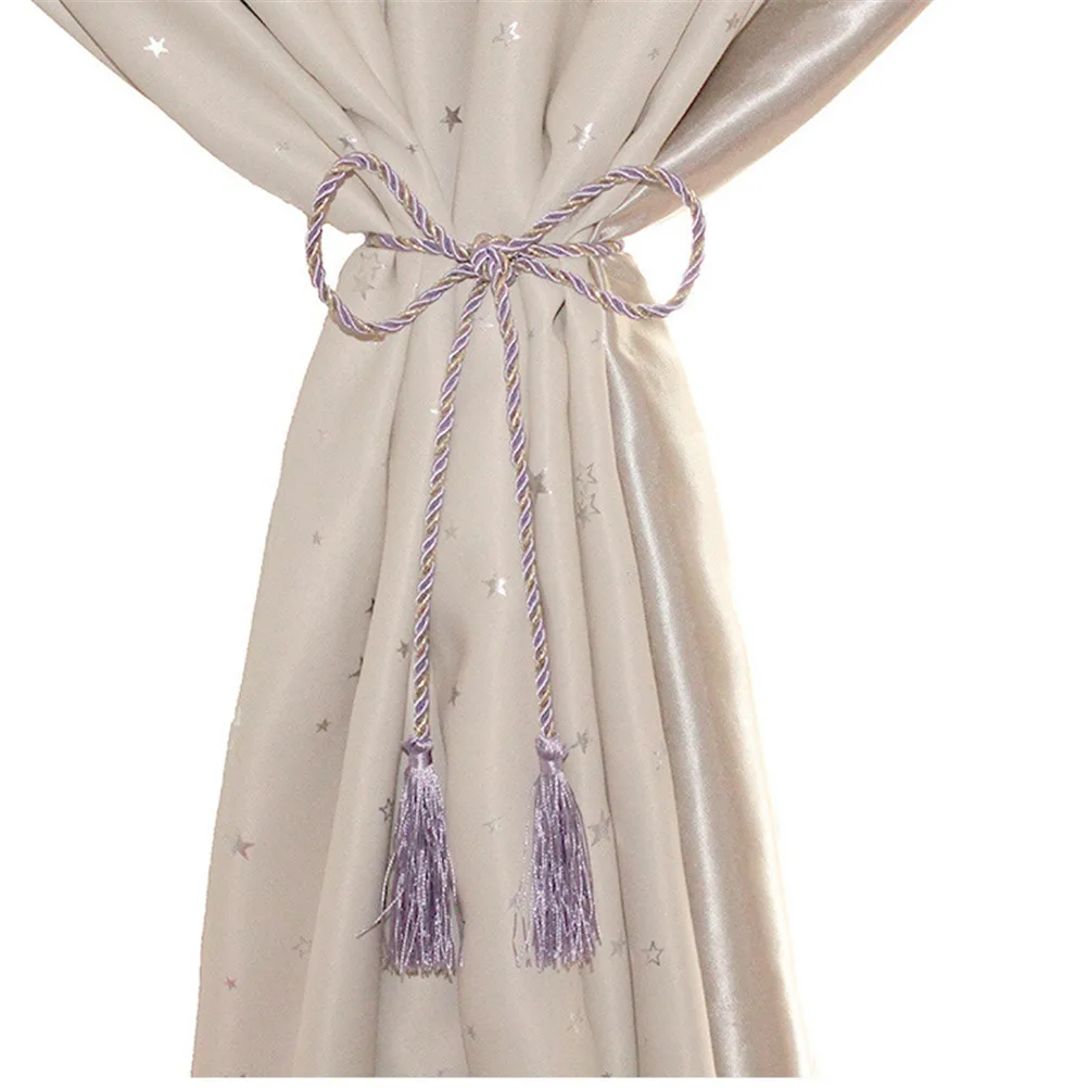 

1Pc 10 Colors Beautiful Flower Cotton Window Curtain Rope Home decor Clip Living Room Curtain Tassel Tieback Home Curtain Holder