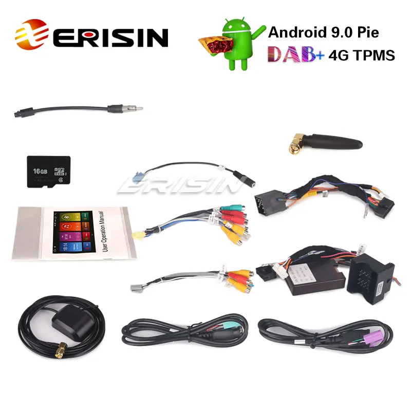 Erisin ES2993B 9 &quotAndroid 0 автомобильный стерео GPS Sat Nav TPMS 4G DAB + Wifi для BMW 5 серии E39 E53 X5
