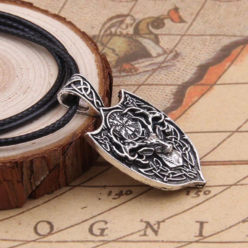 3 цвета Viking Aegishjalmur амулет кулон ожерелье Большой олень Секира Викинг