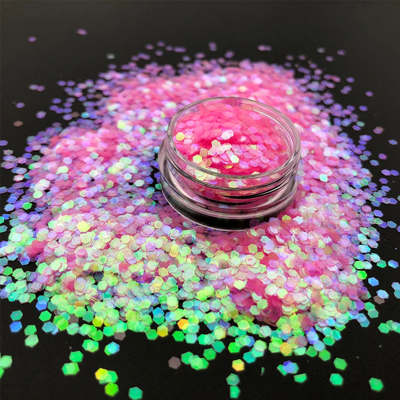 

50g/Bag Rainbow Colors Chunky Glitter For Nails Art Opal Iridescent Sequins Glitter For Body Face Nail Confetti Party Decoration
