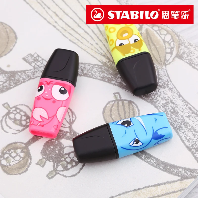 Stabilo хайлайтер Kawaii Мультфильм Marcadores мини цвет скошенный Маркер Набор маркеров канцелярские принадлежности destas Papeleria