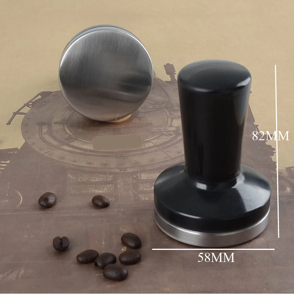 Высокое качество 58 мм Сталь ручка Кофе вскрытия Bean молоток плоский Es Пресс o базы