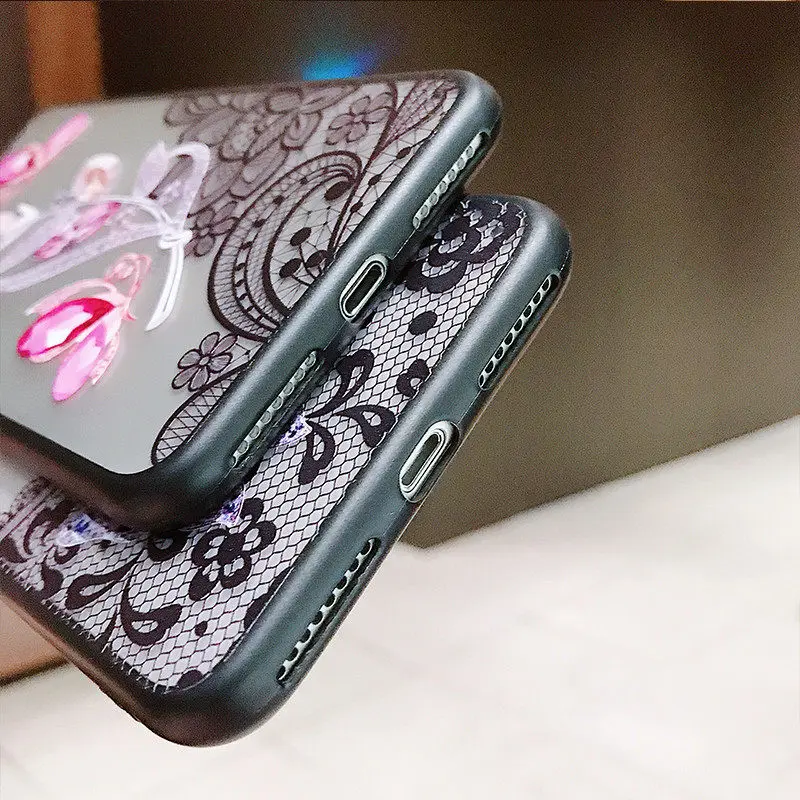 3D цветочный чехол для телефона samsung Galaxy S10 плюс S10e с сияющими блестками