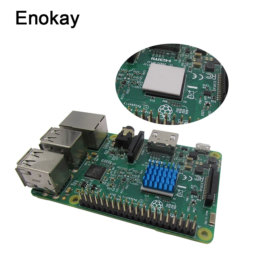 Enokay 338 шт. мини 15x15x1 мм IC чип Xbox PS PC VGA Чипсет Радиатор силиконовый белый тепловой