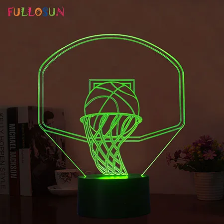 4106 7 цветов лампа в виде баскетбольного мяча USB 3D ночник светодиодный украшения для детской комнаты лампа как новинка подарок 3D огни - Испускаемый цвет: 4106