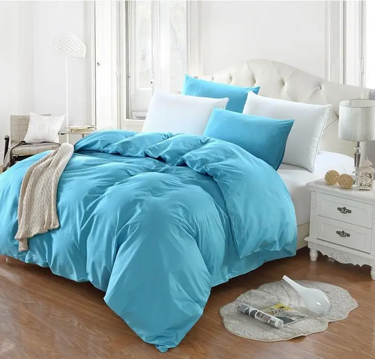 Однотонное хлопковое двойное Полноразмерное одеяло королевского размера