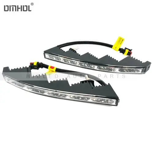 1 комплект универсальных изогнутых тонких светодиодных дневных ходовых огней 10
