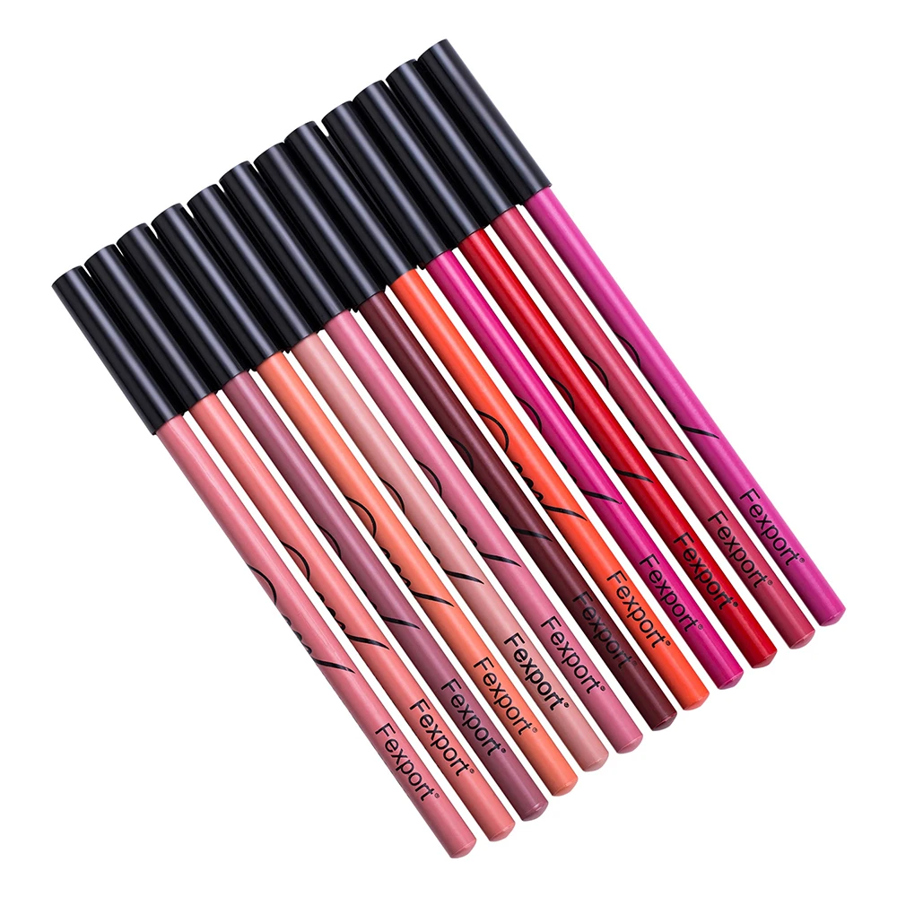 12 шт./компл. lipliner сексуальный красный розовый Золотой Контурный карандаш для губ