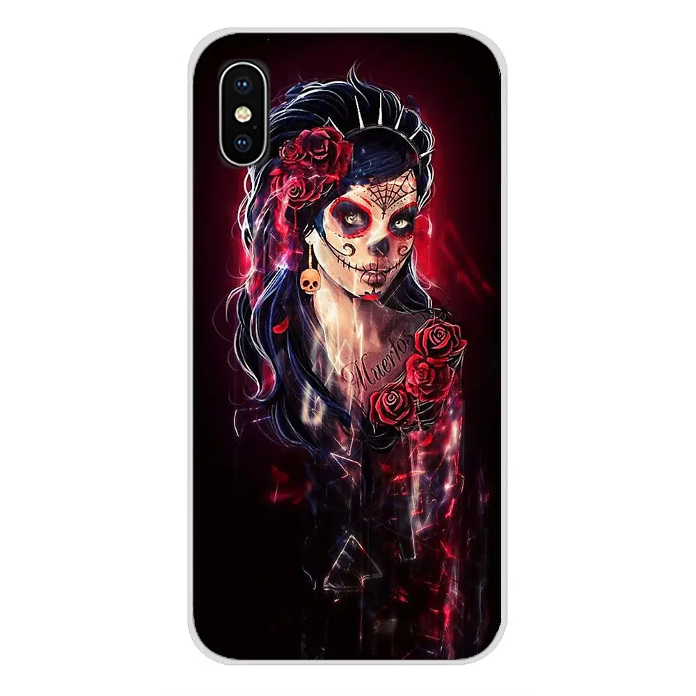 Мексиканские Аксессуары для девочек чехлы телефонов Apple iPhone X XR XS MAX 4 4S 5 5S 5C SE 6 6S 7 8