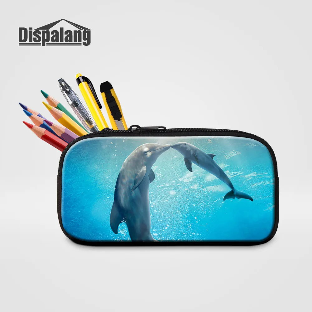 

Dispalang Novelty Design Dolphin Children Fashion Pencil Case Kids Lovely Pen Bags Women Mini Cosmetic Case Lady Cute Makeup Bag