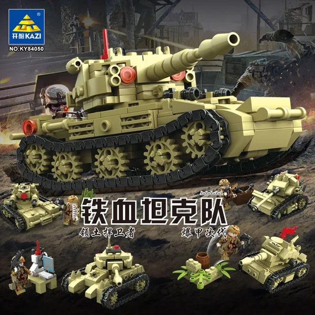 84050 No Box KaZi строительные блоки модель военный Мамонт M1A2 T90 Танк DIY транспортное средство 33 метод сборки совместимые блоки для детей игрушки - Цвет: 84050 No Box