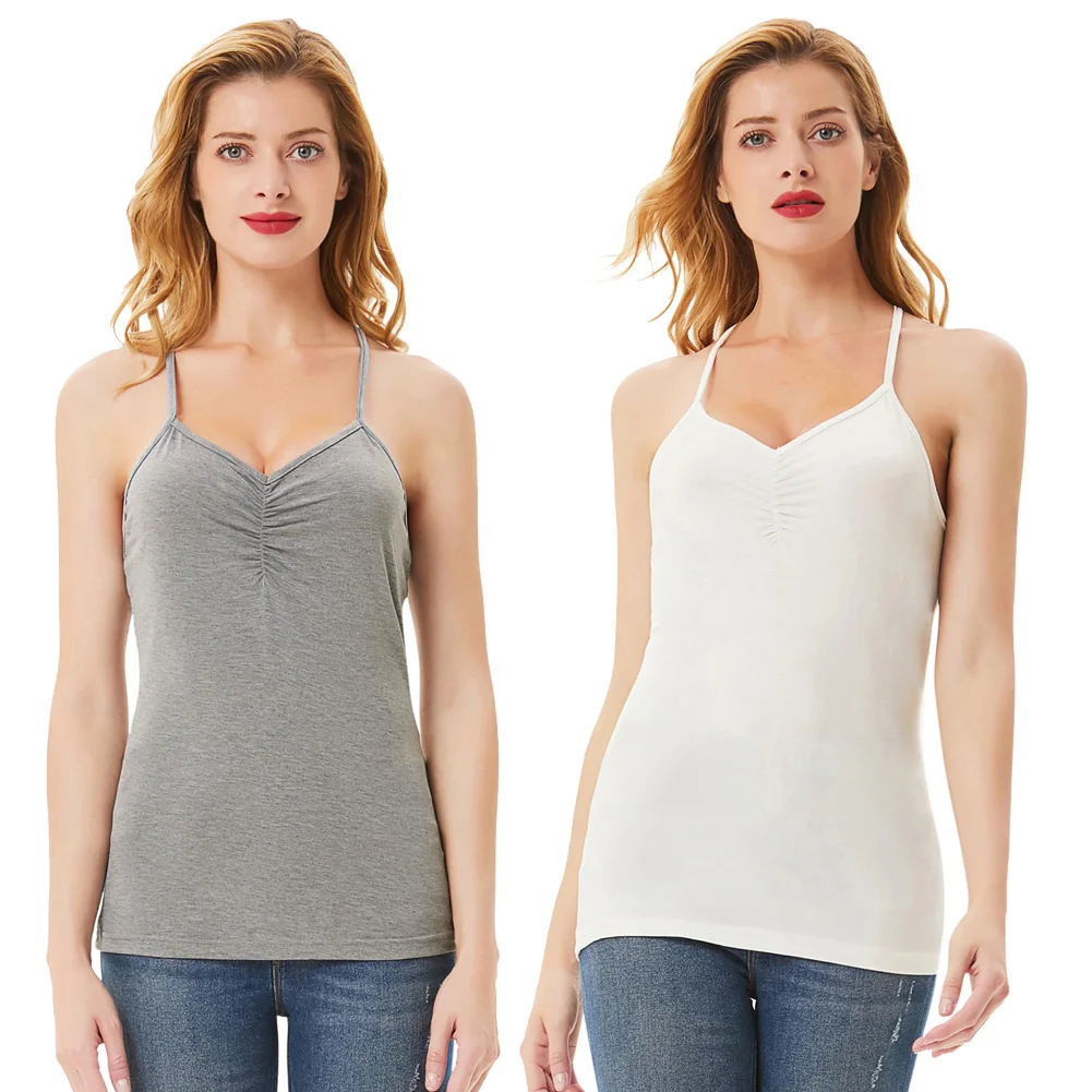 Винтажная Майка без рукавов для женщин с v-образным вырезом однотонная