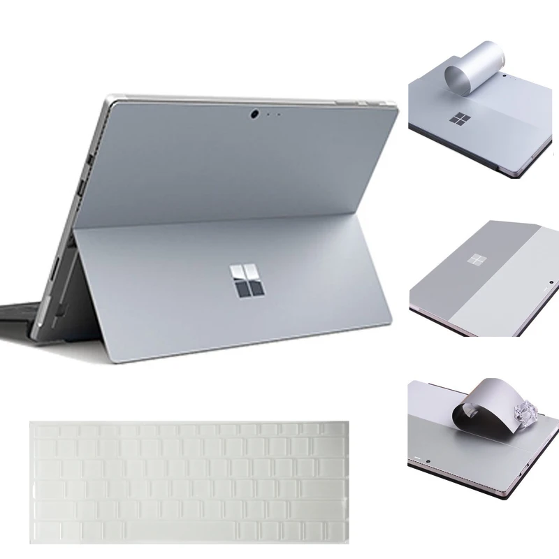 Наклейка для ноутбука Microsoft Surface Pro 4 задняя крышка с прозрачной клавиатурой без