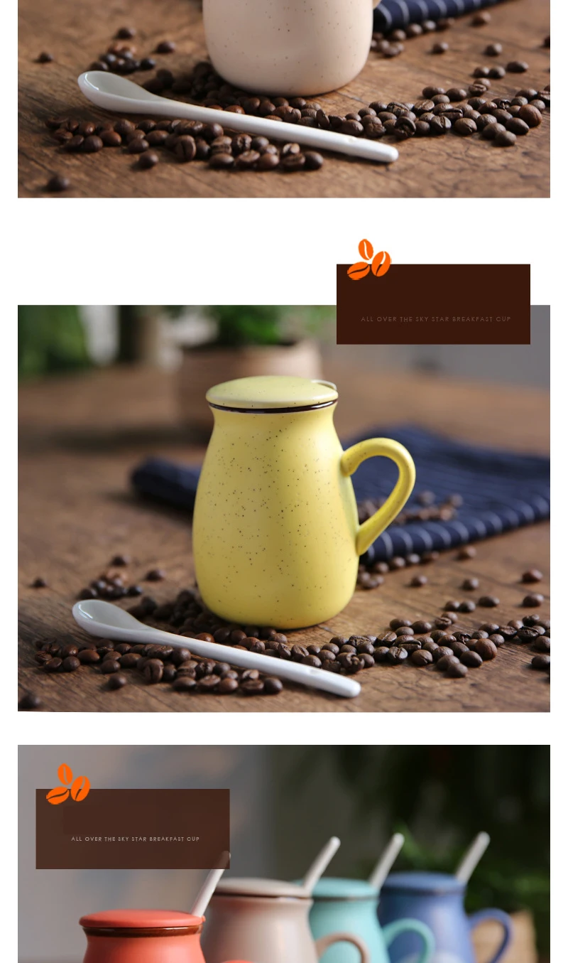 400 мл кофейная кружка Новинка небесная звезда Tazas De ceramic Creativas с крышкой молочная вода керамические молочные чашки кофейные кружки для дома и офиса